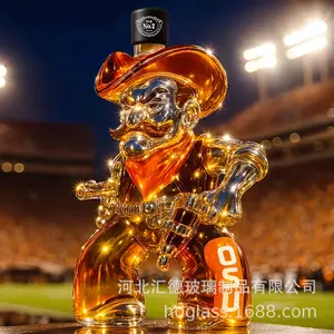 Rugby star team Oklahoma State University Cowboys team emblem totem lucky ornament wine bottle
