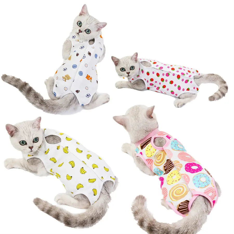 Cat Spay Surgery Recovery Suit, Post-Operative Care, Anti-Licking Nursing Wear, Four-Legged Home Comfort Apparel, Kittens, Clothing, Kitty