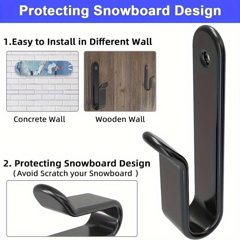 Wall Mounted Snowboard Bracket, Snowboard Storage, 2 Counts/set Surfboard Skateboard Hanging Rack, Indoor Horizontal Display Clip, Home Organizer