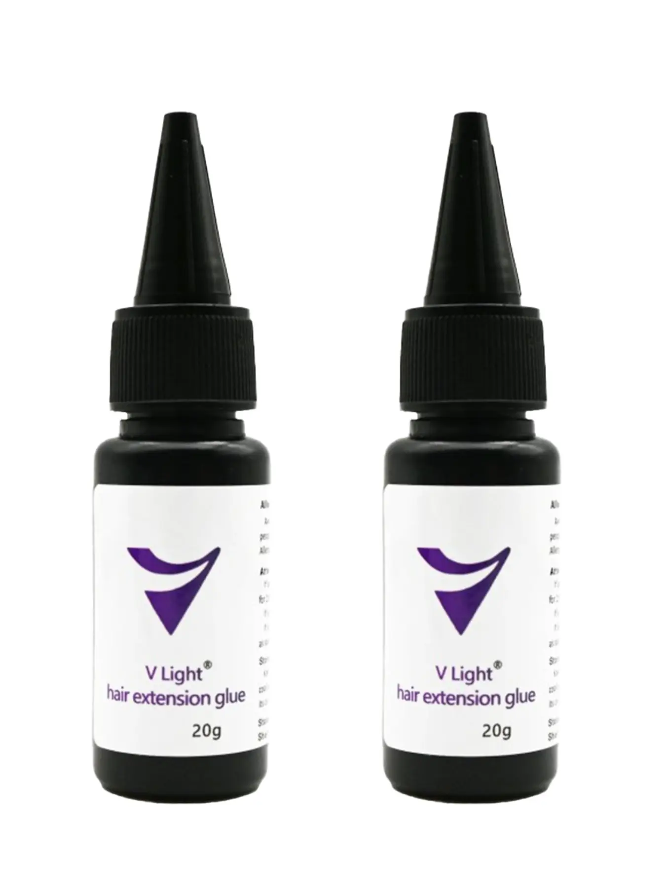 2Pcs 20g VLight Clear Invisible Hair Extension Glue Waterproof Fast Speed Hold Adhesive, Long Lasting Secure Bond For Hair Weaves & Lace Front Wigs Daily Styling