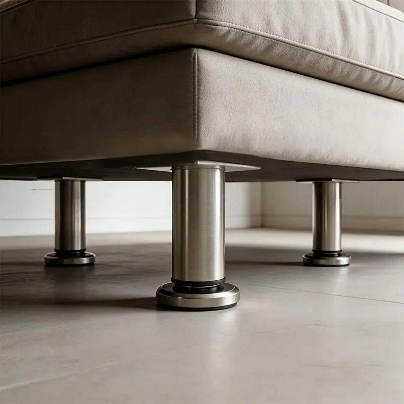 Stainless Steel Furniture Support Feet, Height Adjustable and Retractable, Suitable for Cabinets, Sofas, Tea Tables, Durable and Versatile