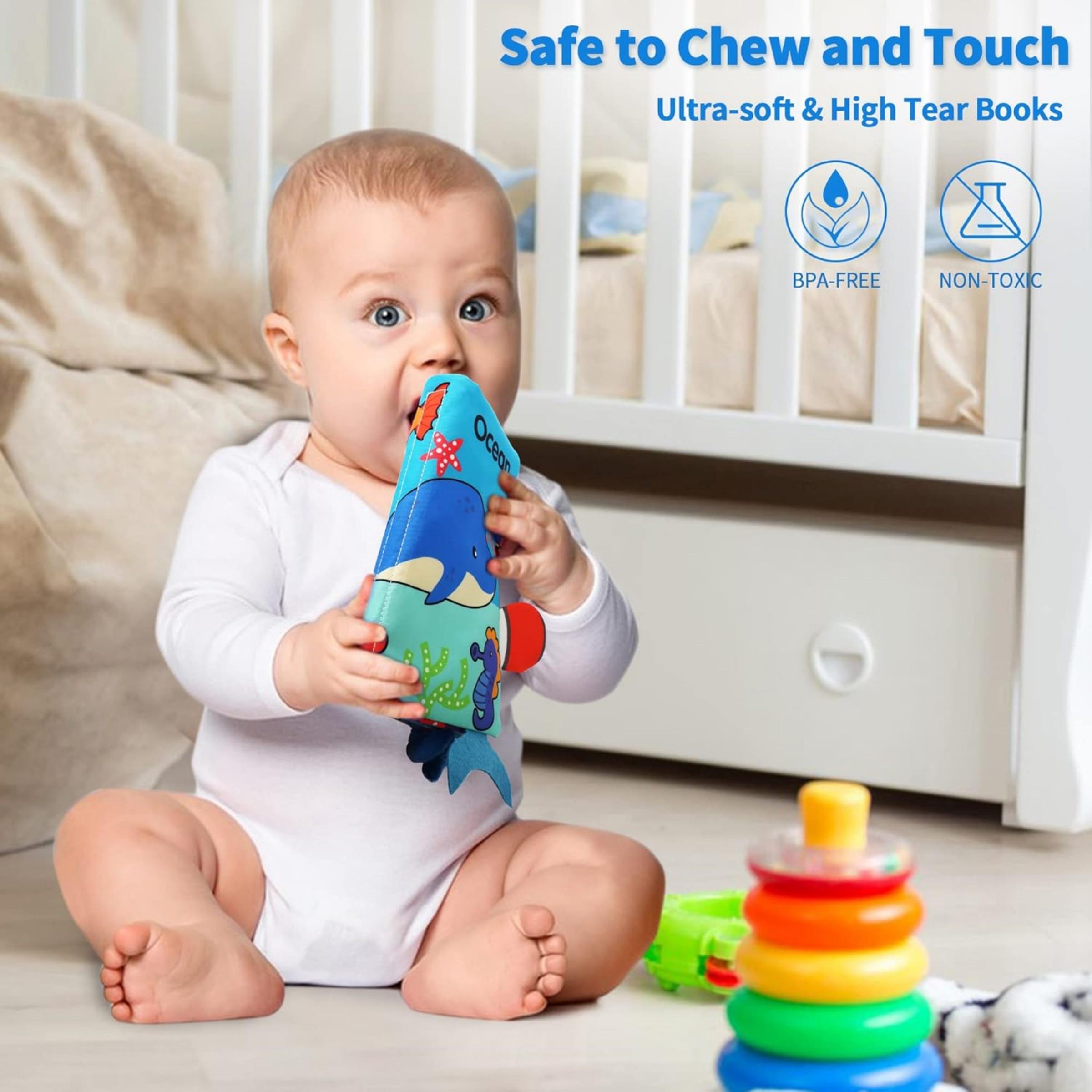 Cloth Book Early Education Toy, Tear-Resistant 3D Tail Book, Bite-Safe Learning Book, Preschool Learning Book, Various Themes, Ideal Daily Teaching Aid