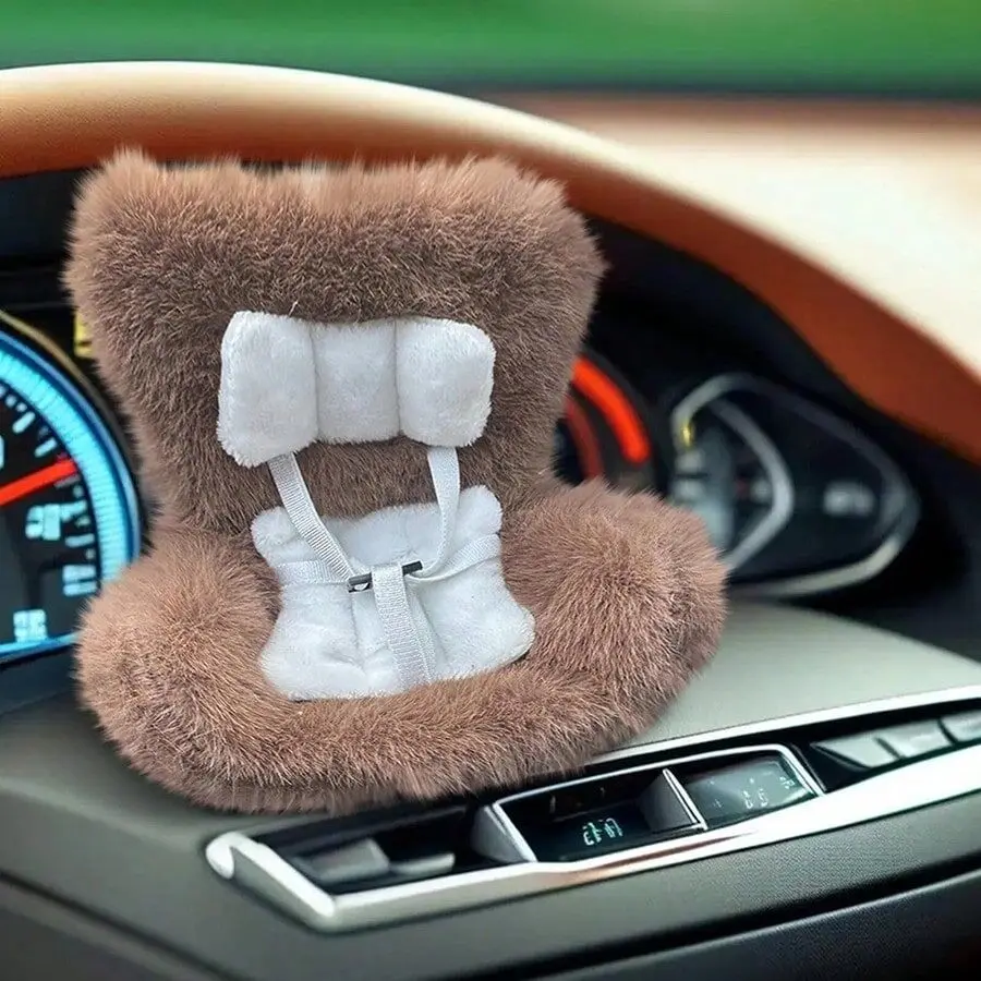 Car Vent Plush Seat Doll Stand, Kawaii Aesthetic Ornament, Doll Display Throne, Car Interior Decoration, Car Decor, Figurine, Statue & Bobblehead Supplies, Car Ornaments