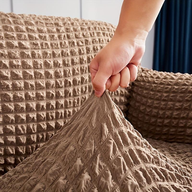Solid Color Sofa Cover, 1 Set Non-slip Sofa Slipcover, Elastic Sofa Slipcover, Dustproof Sofa Protector, Sofa Protective Cover for Home Living Room