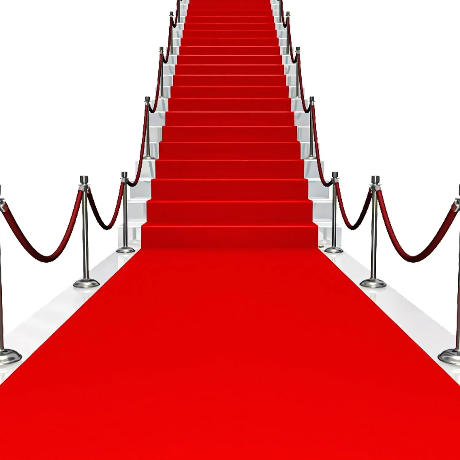 100 GSM Felt Non-Woven Red Carpet Aisle Runner for Wedding Hollywood Movie Theme Event Party Decor (Red, 2 X 30 Ft)
