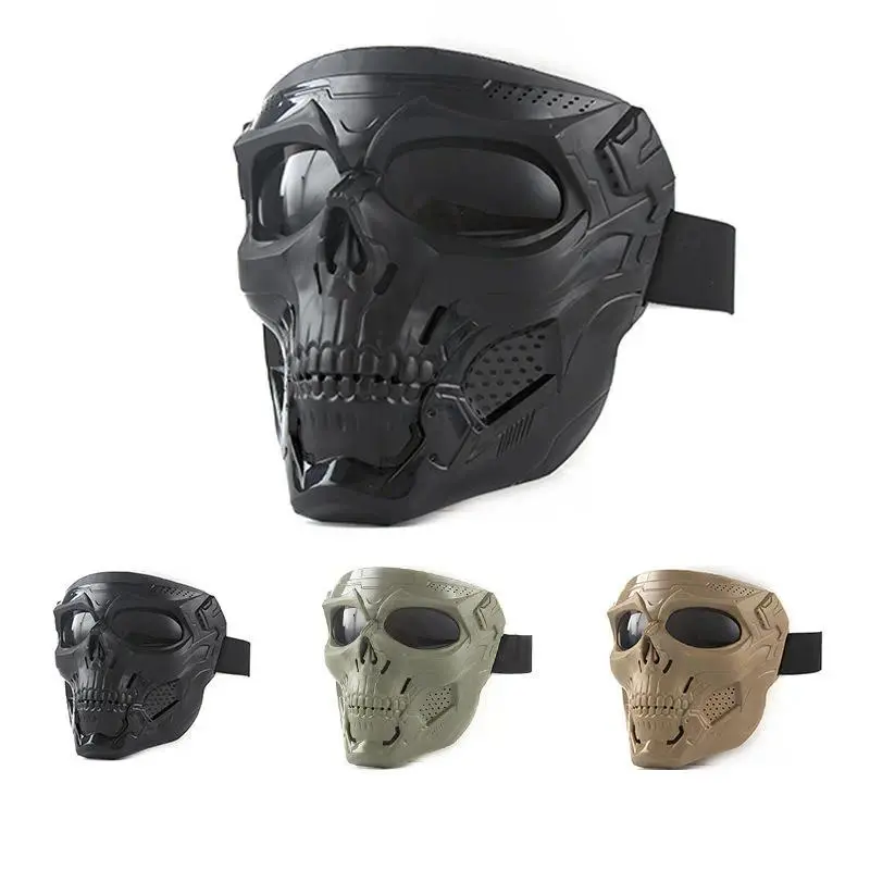 Vintage Skull Print Motorcycle Goggles with Windproof Lens - Cosplay-Ready Eyewear for Biking, Halloween Wear