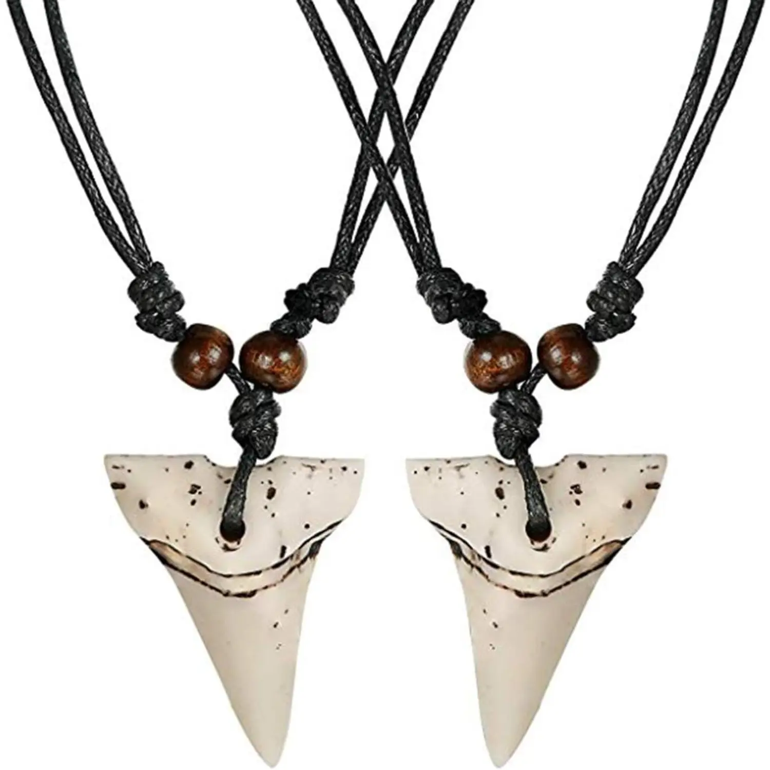 Men's 2-Pcs Handmade Pendant Necklace Set, Adjustable Cotton Cord, Unisex Long Geometric Casual Daily Boho Surf Streetwear Fashion Jewelry Gift for Him