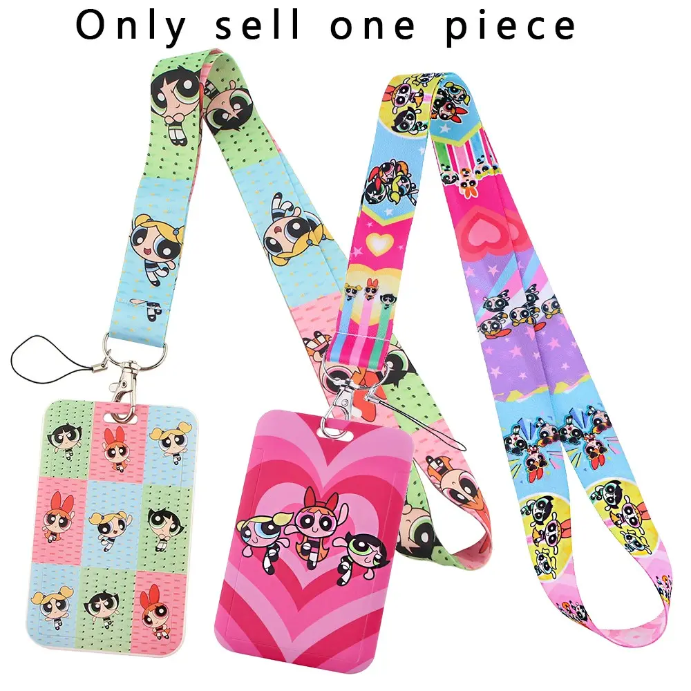 Pink Cartoon Magical Girls Neck Strap Lanyard for Keys Keychain Badge Holder ID Credit Card Pass Hang Rope Lariat Mobile Phone Charm Cell Phone Charms Accessories Cell Phone Accessories