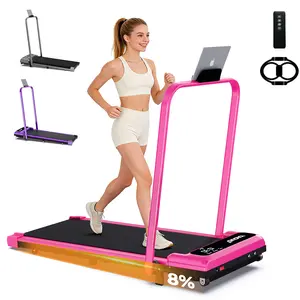 YAGUD Walking Pad Treadmill, Foldable Design with Spacious Belt, 265lbs Weight Capacity, Dual Shock Absorption, Low-Noise Motor, Easy-Move Wheels & Remote Control