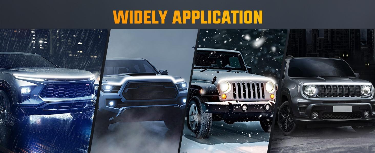 Nilight LED Hood Light Strip, 70Inch Flexible Car Hood Light Waterproof Dynamic Startup Daytime Running Light for Cars, SUVs, Trucks, White Nilight LED Hood Light Strip, 70Inch Flexible Car Hood Light Waterproof Dynamic Startup Daytime Running Light for Cars, SUVs, Trucks, White