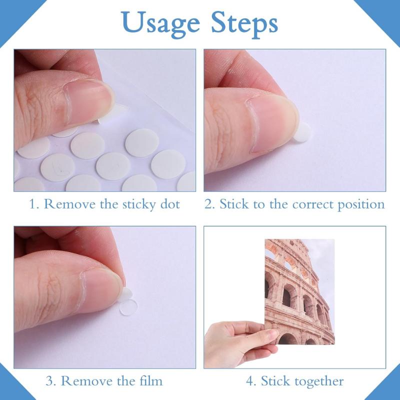 Clear Double-sided Adhesive Dots, 100pcs/set Removable Nano Wall Mount Caulk for Photos, Posters and Pictures, Wall Hanging Solution No Drill Adhesive