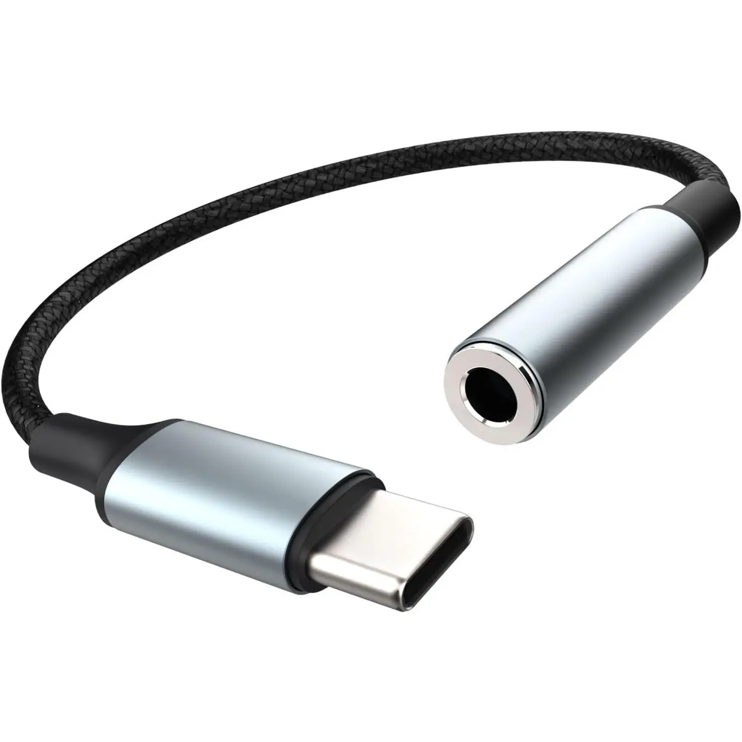 USB C to 3.5mm Audio Adapter (6") Durable Braided Hi-Fi Stereo Jack Cord Male-to-Female Headphone Cable for iPhone 17 Pro Max/Air, 16/15 Pro Max, Samsung Galaxy S25 S24, iPad Pro, Pixel 9/8