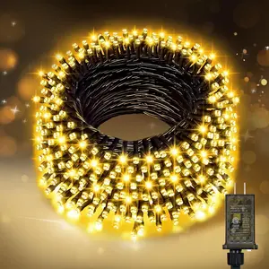 33FT LED String Lights Outdoor Waterproof – Warm White Fairy Lights with Plug, Connectable Christmas Tree Lights for Patio, Garden, Bedroom, Wedding, Party, Decorfidget toys