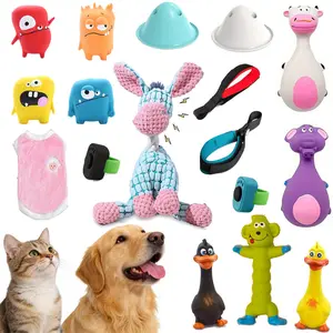 14-Piece Pet Interactive Toy Set, Durable Chew Toys for Small Medium Dogs, Teeth Cleaning, Non-Breakable, Includes Feeder & Trainer