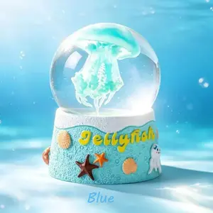 Jellyfish snow globe,Creative Desktop Decoration,Crystal Decorative Ornaments,Home Decor for Living Room.Bedroom,Bathroom, Kitchen
