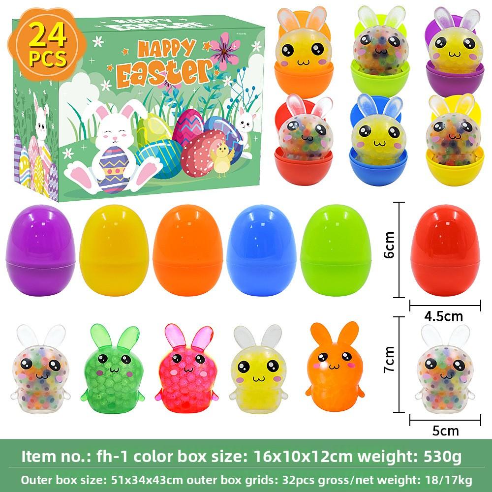 New Easter Egg Toys: Printed Plastic Open-Ended Eggs, DIY Bunny Capsule Toys, Easter Gifts