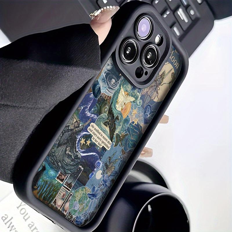 Black Tall Bamboo Oil Painting Illustration Pattern  Phone Case for iPhone 17 E Air Pro ProMax iPhone16 15 14 Plus 13 12 Mini 11 X XS XR
