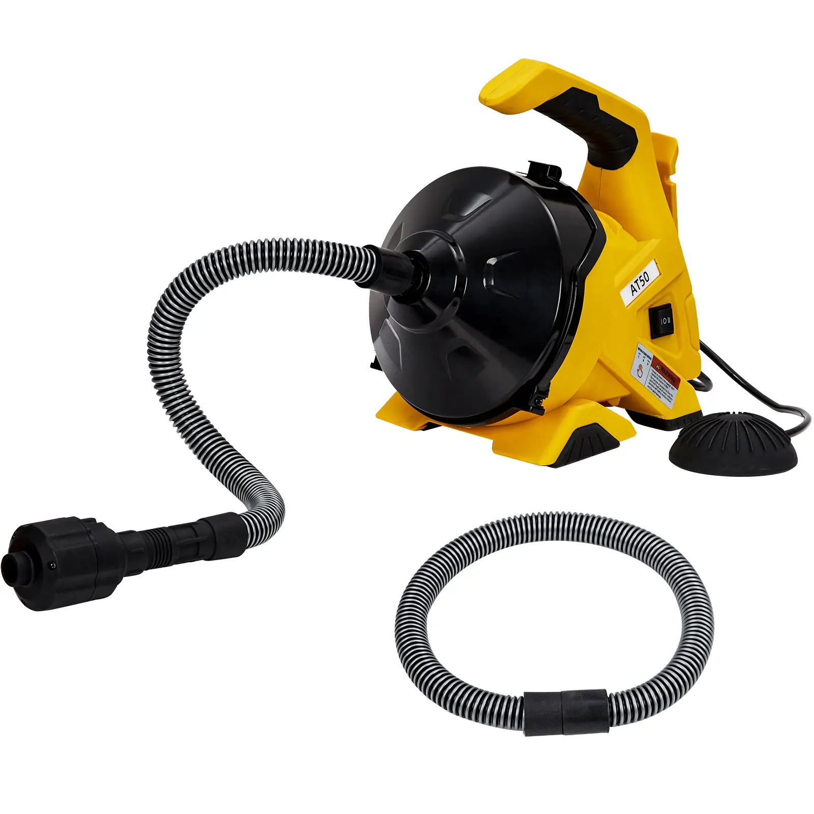 GARVEE Automatic Drain Clog Remover - 30ft Electric Sewer Snake with Foot Pedal, Easy Pipe Unclogger for Sink, Toilet & Shower