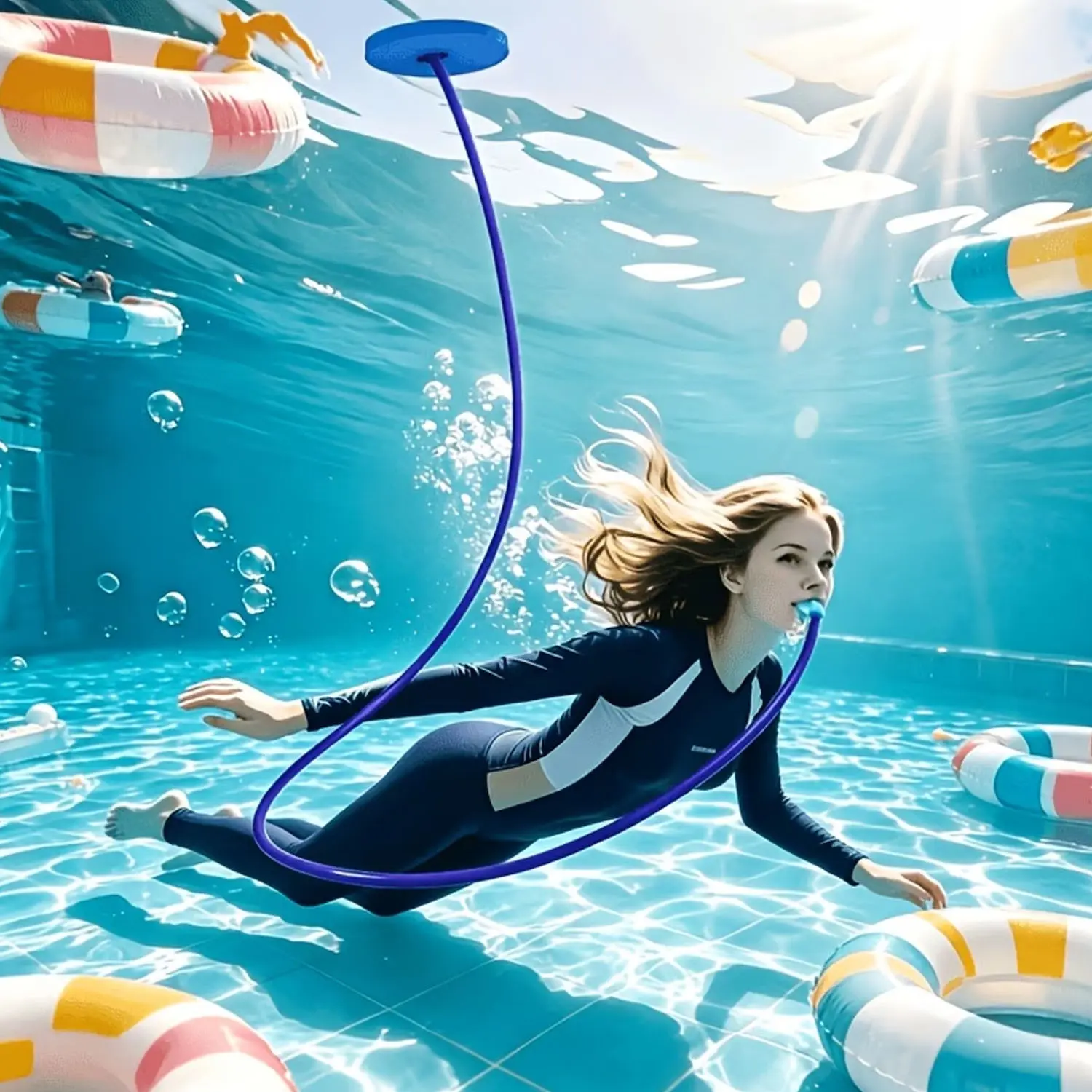 Diving Respiratory Tube, Anti-Choking Single/dual Head Breather, Silicone Underwater Oxygen Device, Flexibility, Suitable for Beginners and Adults