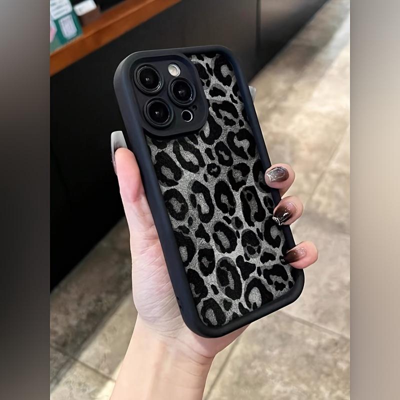 Case for IPhone 16 Pro Max 15 Plus 14 13 12 11 XS XR Leopard Pattern Pocket-Friendly Shockproof Silicone Protective Softcase Gifts for Women Men Girls Boys