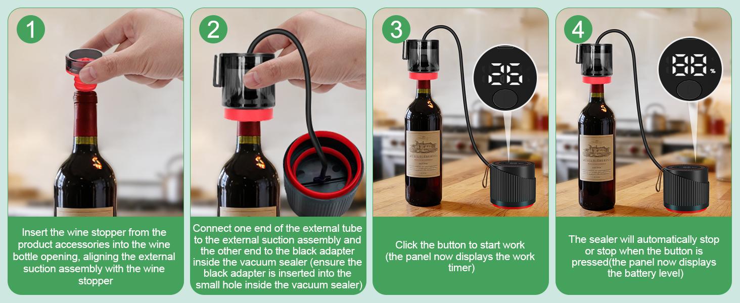 Upgraded 4-in-1Electric Mason Jar Vacuum Sealer Kit for Wide &Regular Mouth Jars,Wine Bottles,Vacuum Bags,Containers,Portable Automatic Canning Vacuum Sealer Machine for Kitchen,RV Travel Food Storage