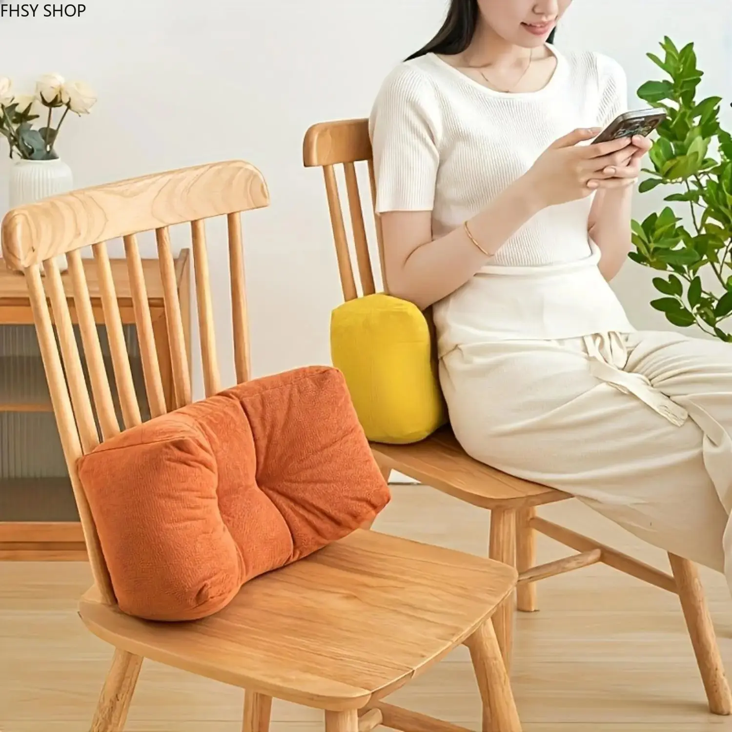 1pc Luxurious Lumbar Support Cushion, Nap Pillow, Student Waist Cushion, Chair Backrest Cushion, Lumbar Pillow, Hug Pillow, Office Nap Pillow