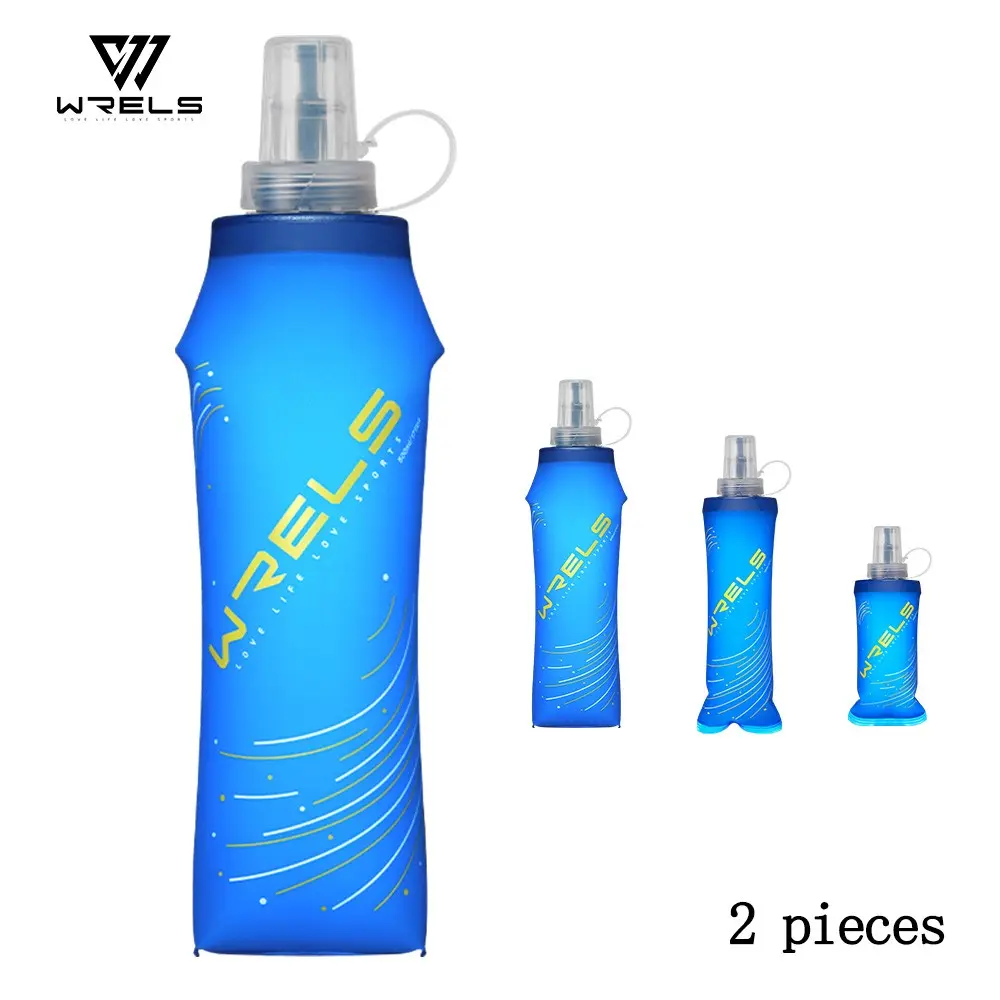 Wrels Sport Water Bottle, Foldable Silicone Hydration Bag, Outdoor Running, Cycling, Trail Marathon, Convenient Sports Cup