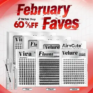 AiryCute Clusters Upgrade 2.0 Lashes with Ultra-Dense, Waterproof, Long-Lasting Lashes | Venus, Fairy, Flora | Natural Daily, Volume Style, Manga Style | Beginner-Friendly DIY Lashes for a Flawless | Trendy & Must-Have Clusters