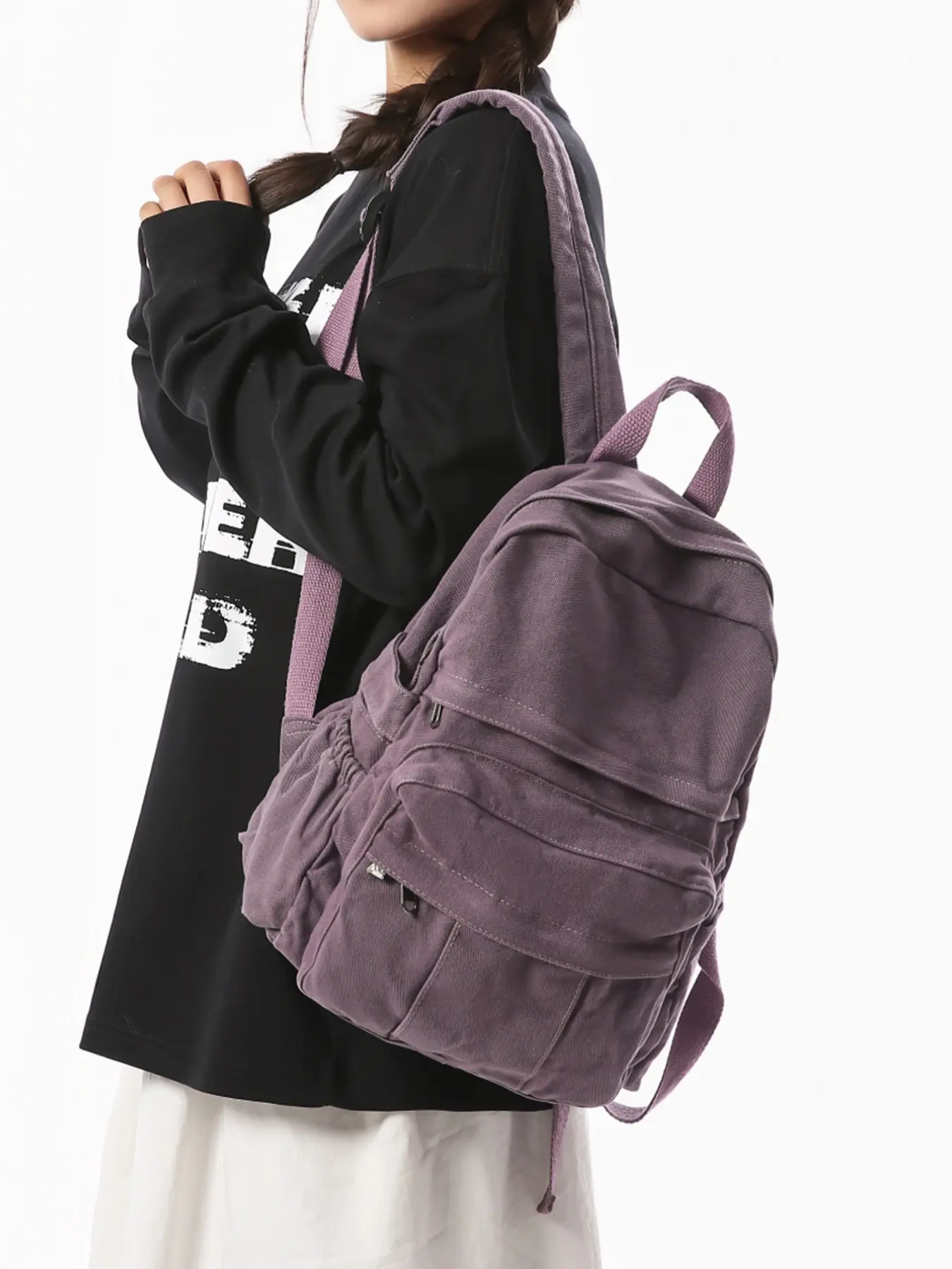 Return-To-School Backpack, Fashionable Student Bookbag, College Backpack, Lightweight Dual Shoulder Bag, Large Capacity Laptop Backpack, Casual Style