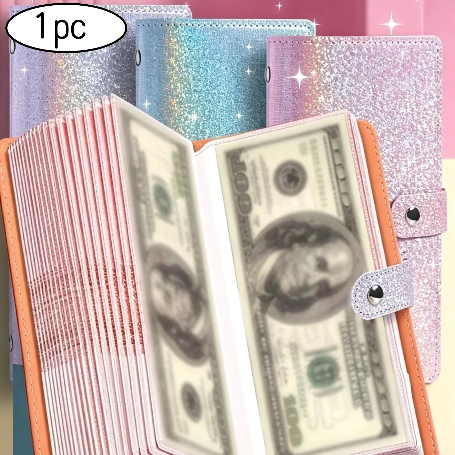 100 Bills Large Capacity Savings Book, Waterproof Stain-Resistant Cash Organizer, Personal Finance Budget Management Ledger, Financial Planner