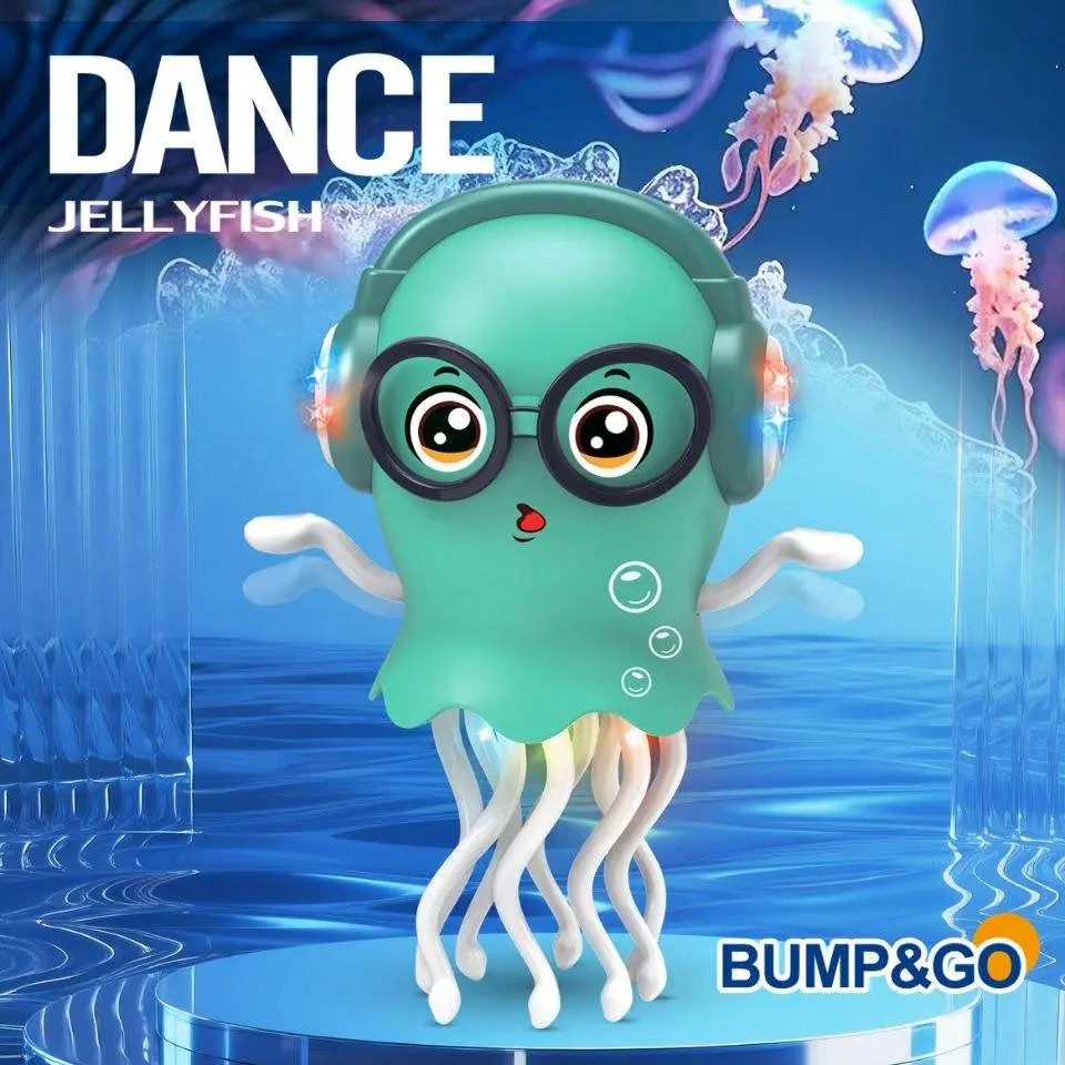 Dancing Jellyfish Toy, Cute Design, Lights and Music, Automatic Movement, Fun Interactive Play, Ages 3+, Includes Battery Pack
