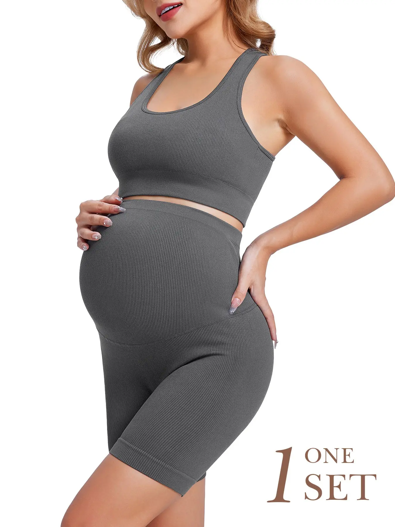 Seamless Maternity Underwear Set, Breathable and Not Muggy, Supports Belly During Pregnancy, Comfortable and Non-Irritating