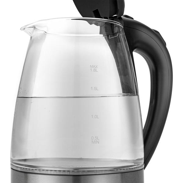 HD-1857-A 110V 1200W 1.8L Electric Glass Kettle US Plug