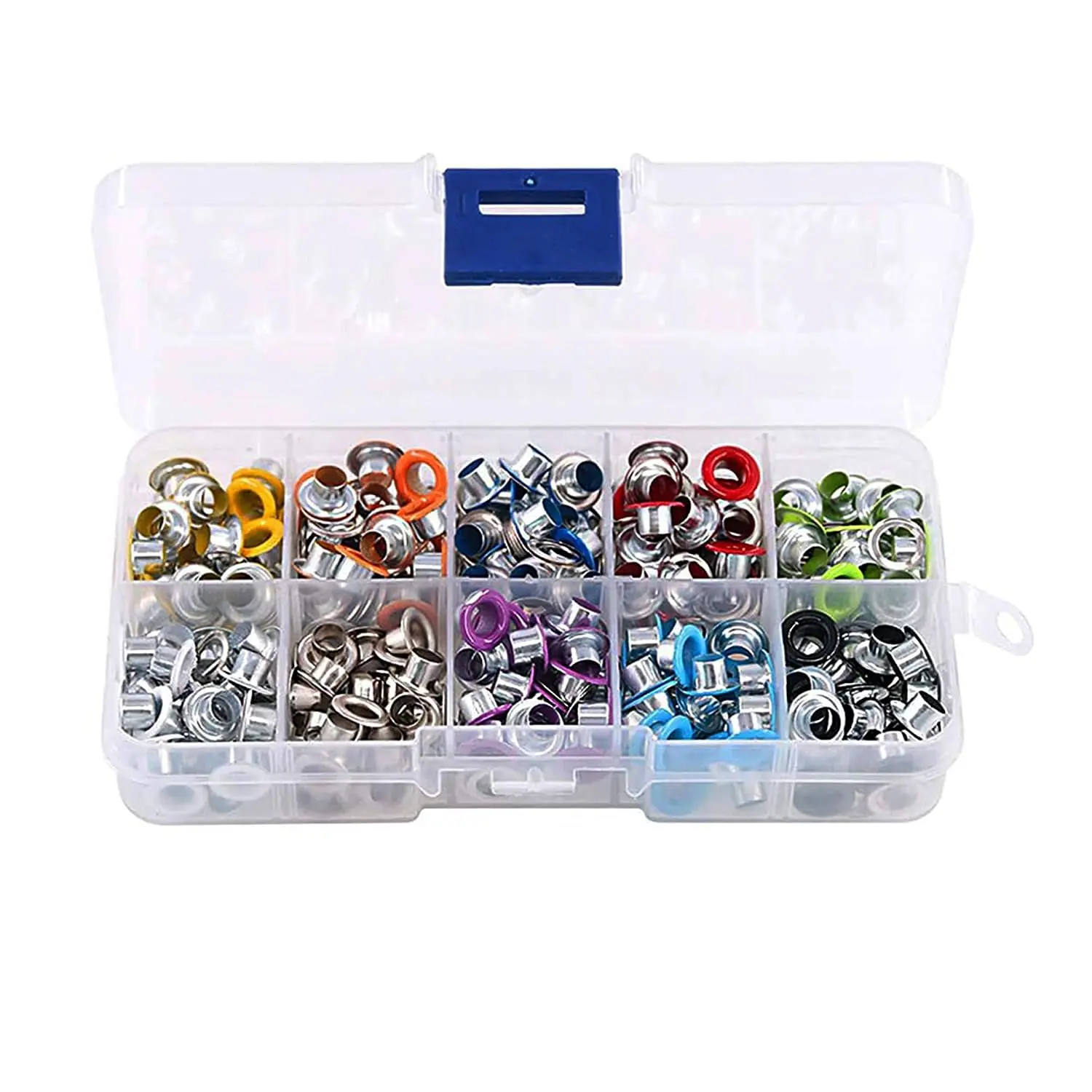 300 count Colors Metal Grommets Suitable for use 3/16 (5 MM) Eyelet Hole Punch Pliers Kit Eyelets Kits Grommet Sets for Leather Fabric Belt Clothes Decorative Repair