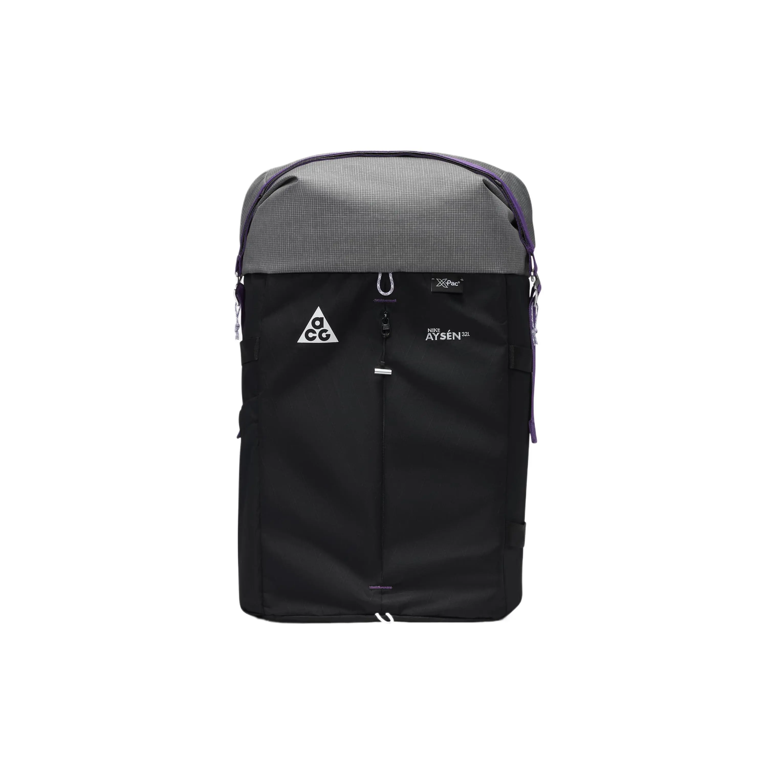 Nike Sporty Casual Backpack with Color-Blocked Logo Patch – Unisex Large-Capacity Polyester Bag in Black, Cool Gray, and White