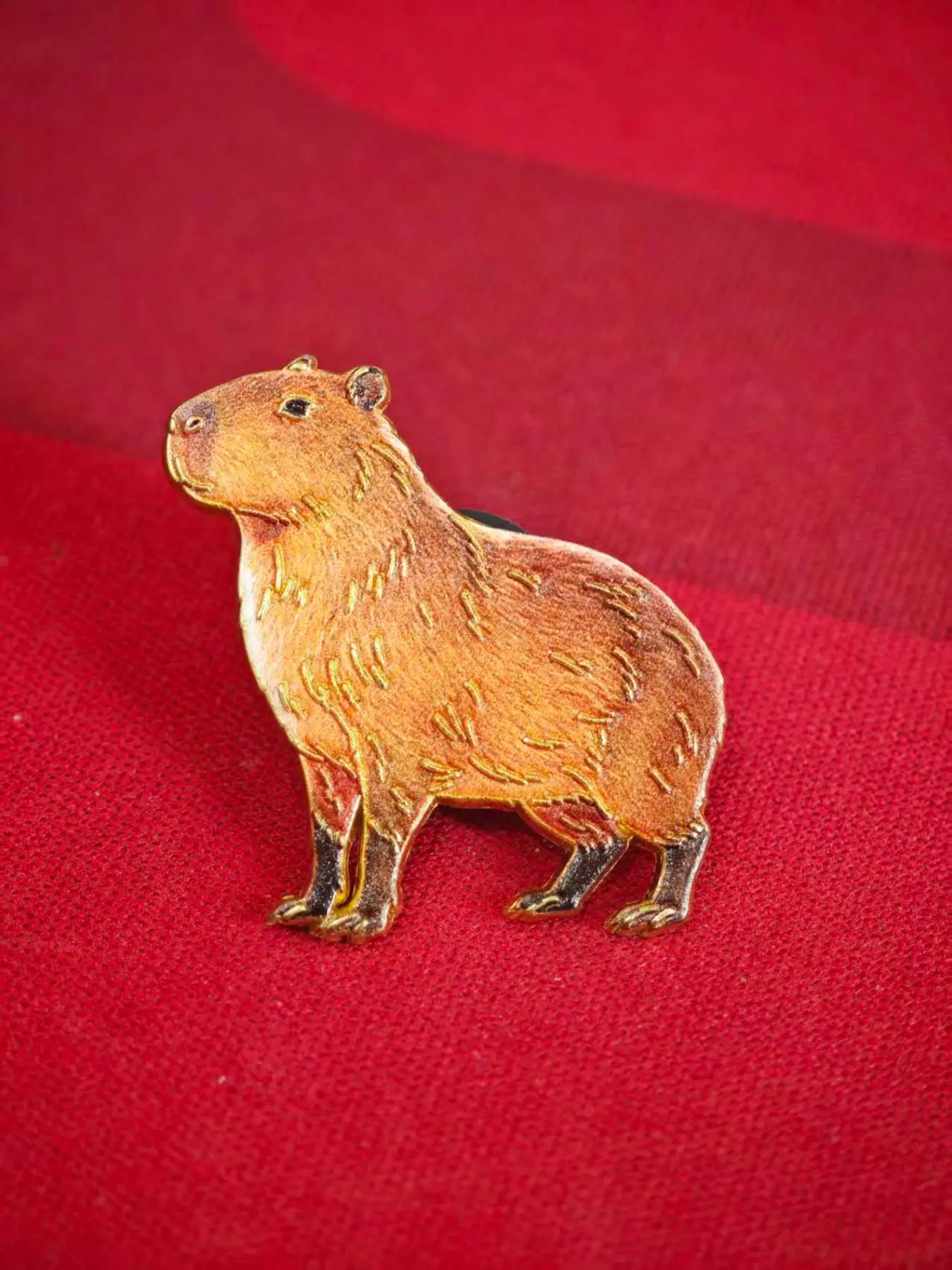 1Pcs Capybara Pin | Cute Brown Animal Enamel Badge | Adorable Accessory | Healing Gift #CapybaraPin #AnimalPin