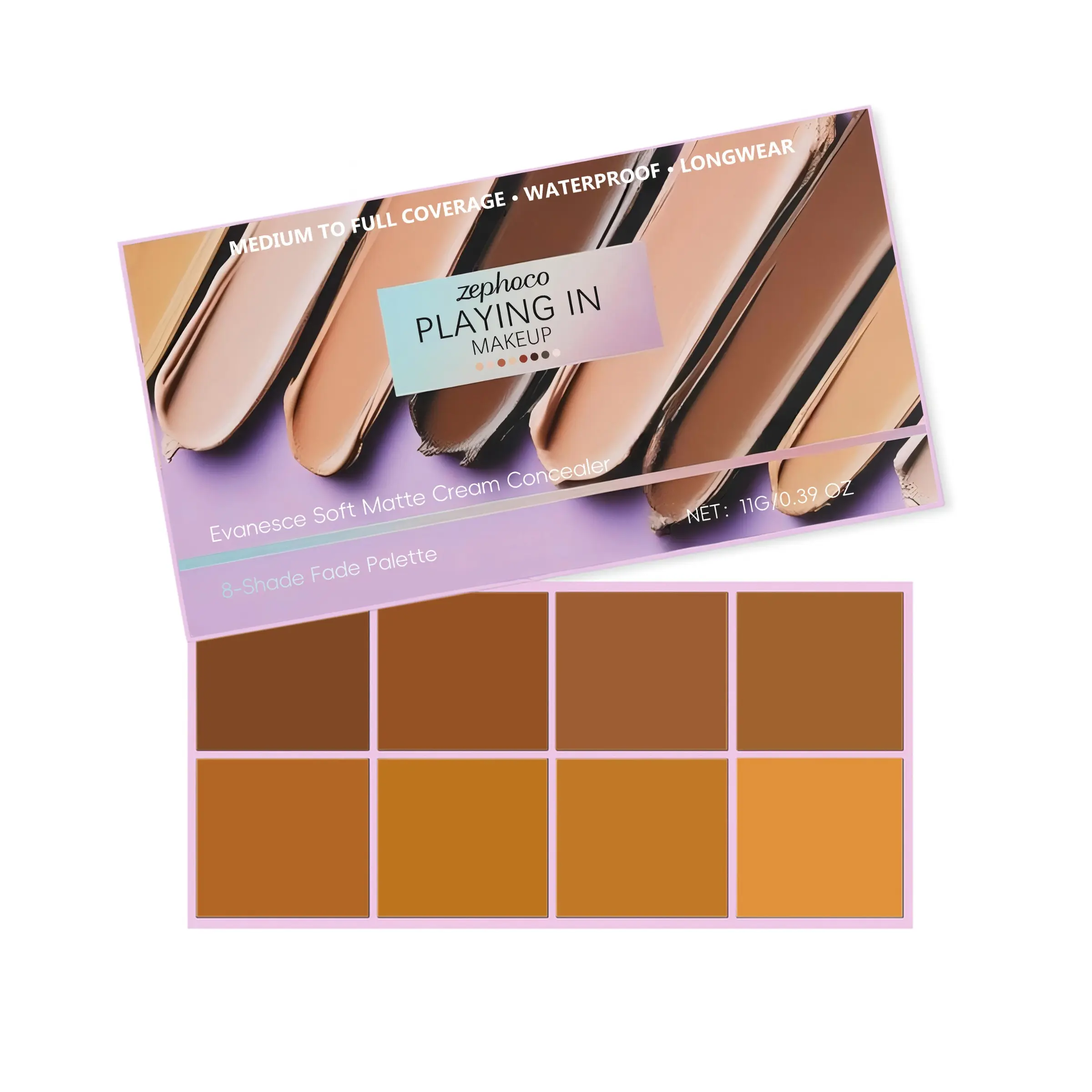 Full Coverage Concealer Makeup, Concealer Palette, 8 Shades Available for Dark Circles & Acne, Lightweight Under Eye & Face Concealer, Long Lasting Lightweight Formula with Natural Flawless Finish for Women (Medium)