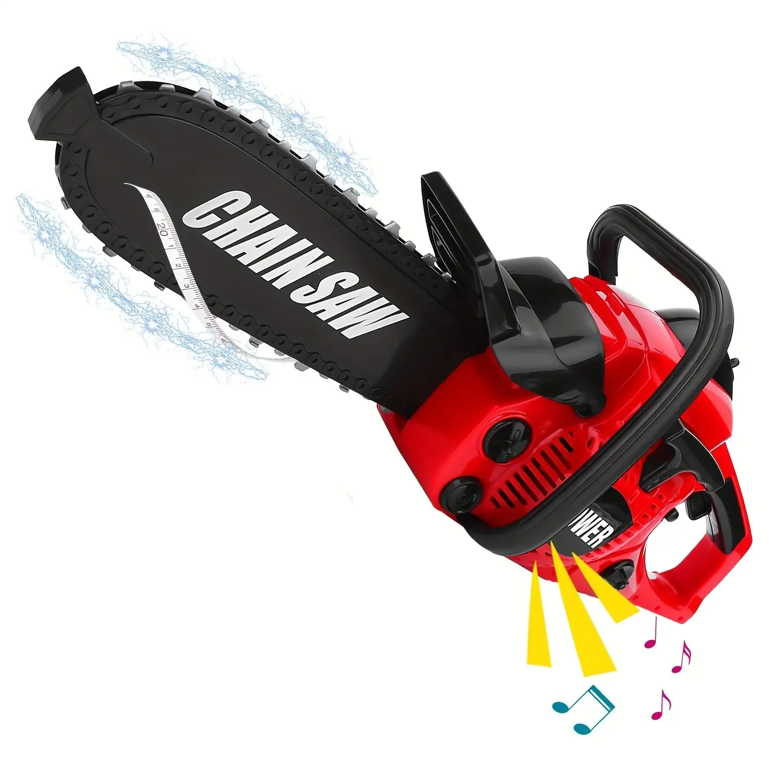 Realistic Cool Replica Chainsaw Toy, Role-Playing Essential, Safe Rubber Material, Encourages Exploration, Develops Manual Skills, Kids Birthday Party Gift