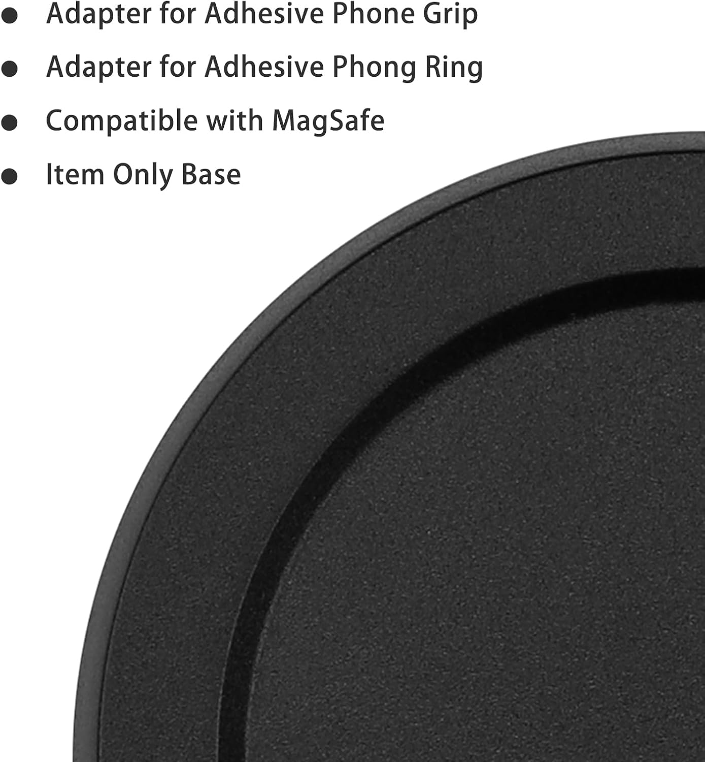 Base Basic Compatible with PopSocket Phone Grips and  MagSafe Cases, Black