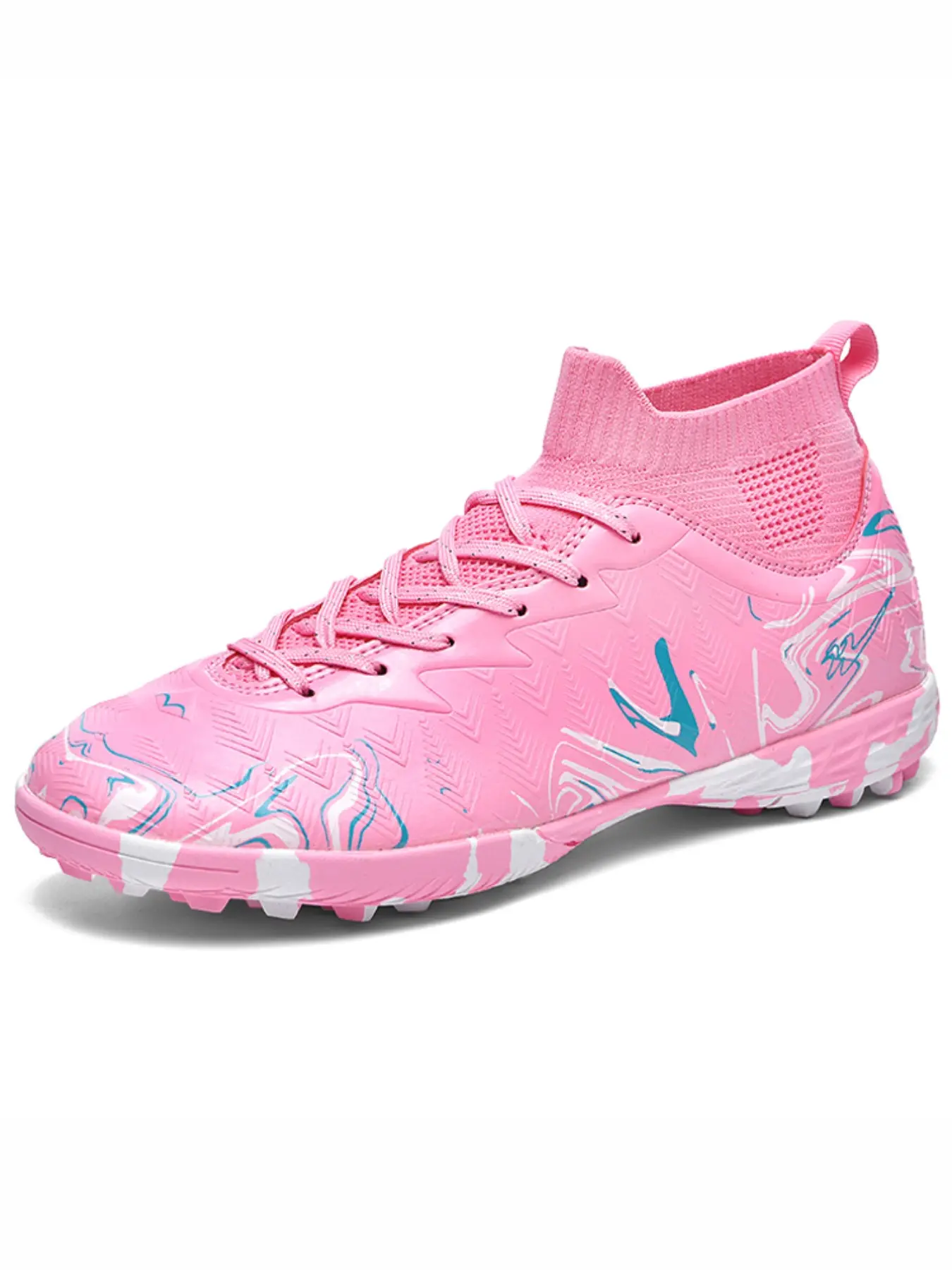 Unisex Professional Soccer Boots, Lightweight Anti-Slip Tpu Sole, High-Top Ag Football Shoes, Ideal for Training and Outdoor Use