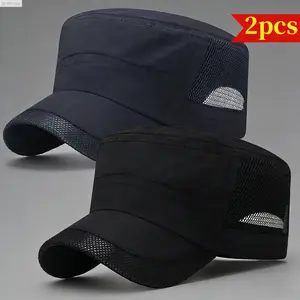2-Pack Unisex Quick Dry Baseball Caps Lightweight Breathable Mesh Cooling Sun Hat UV Protection Summer Outdoor Sports Cap for Running Hiking Fishing Golf Travel Workout Everyday Wear