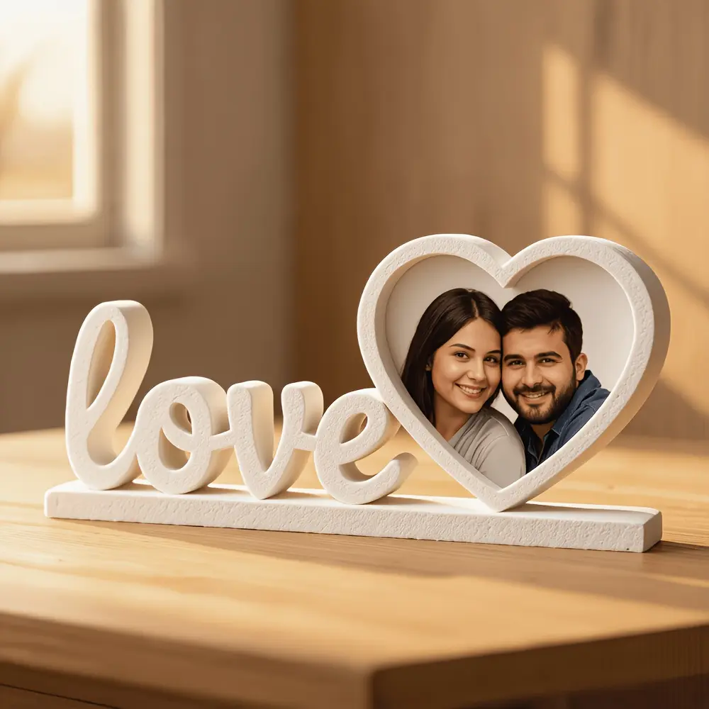 LOVE Love 3D photo frame creative desktop display, couple commemorative photo decoration, Valentine's Day gift desktop decorative photo frame, simple and personalized. Suitable for gift festivals