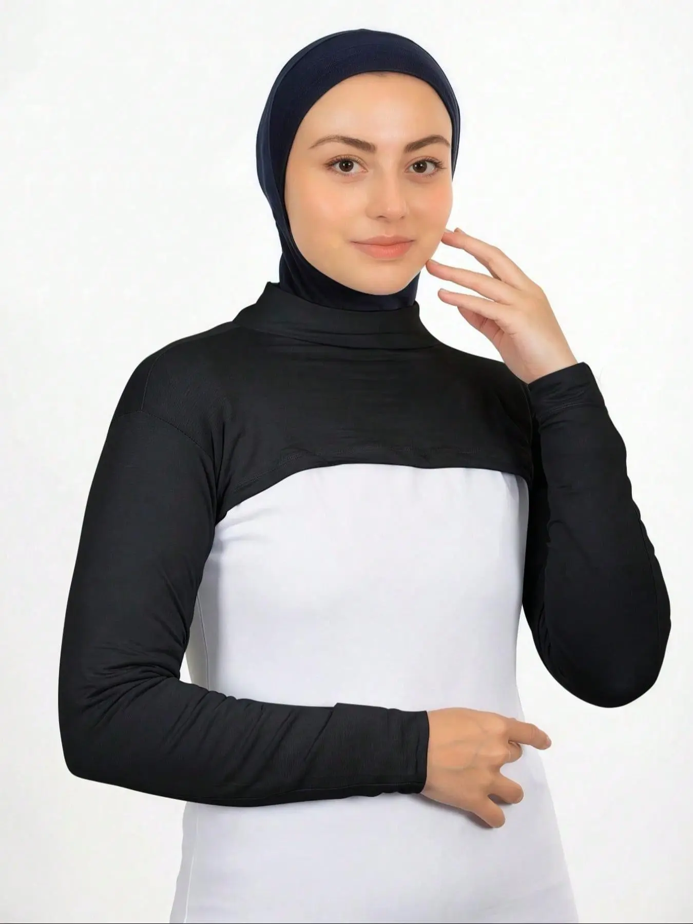 Women's Modest Layering Arm Cover Shrug Top, Lightweight & Breathable, Ideal for Hijab/dress/abaya, For Muslim, Spring/summer