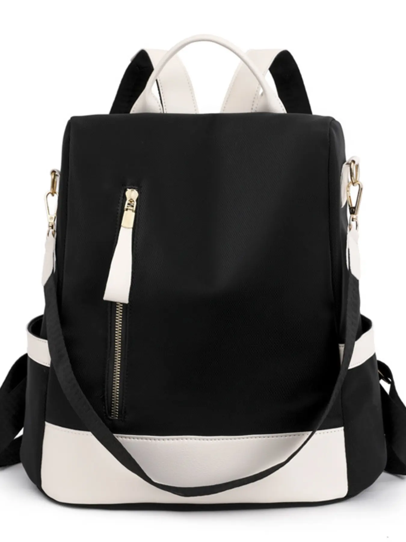 Women's Large Capacity Anti-Theft Backpack, Convertible Three-Way Nylon Travel Backpack with Detachable Crossbody Strap, Large Capacity School Daily College Backpack Shoulder Bag