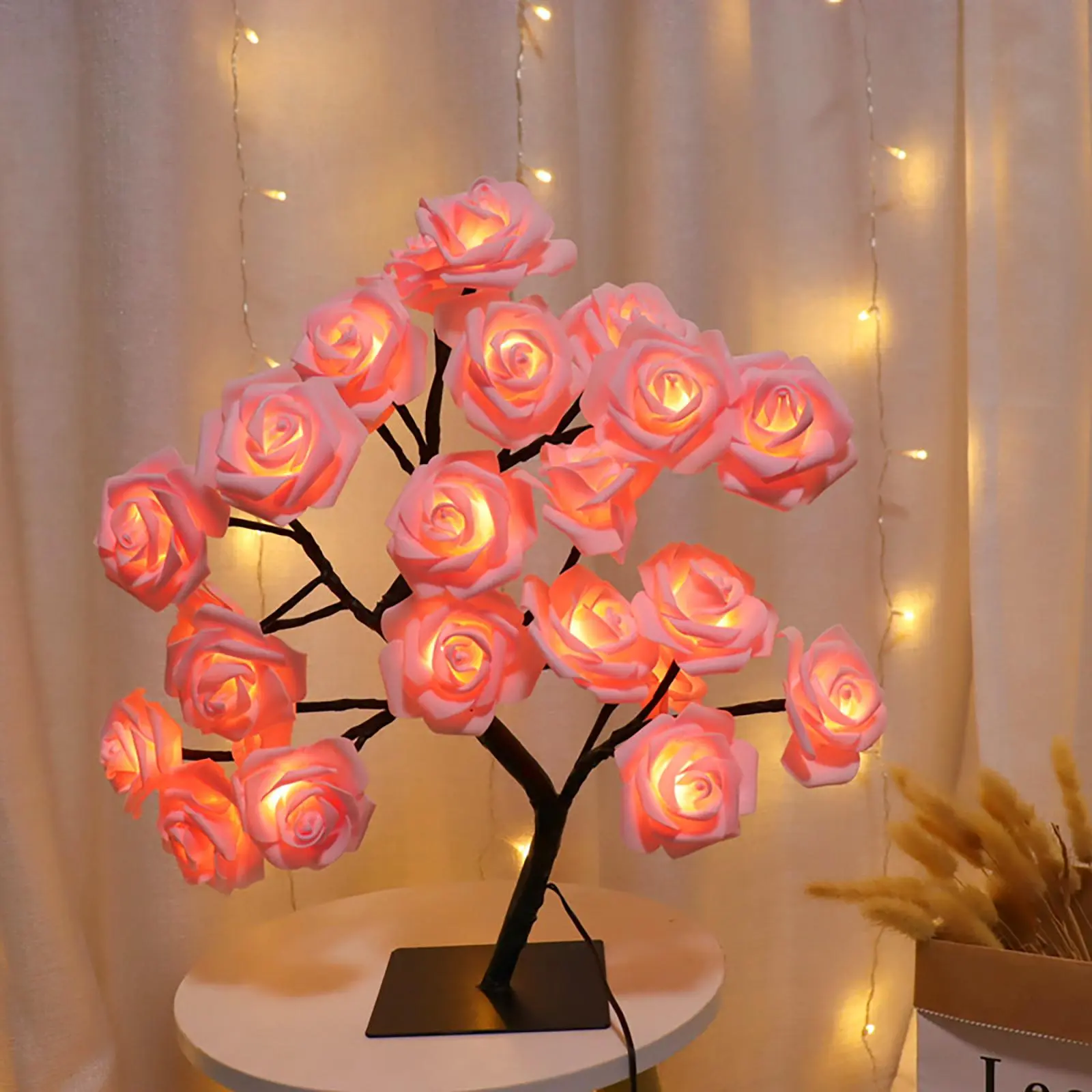 Rose Flower Tree Night Light, USB-Powered Table Lamp for Bedroom Lighting, Home Decor Lighting, Holiday Decorative LED Light and Valentine's Day Gift #GLOBAL PICKS