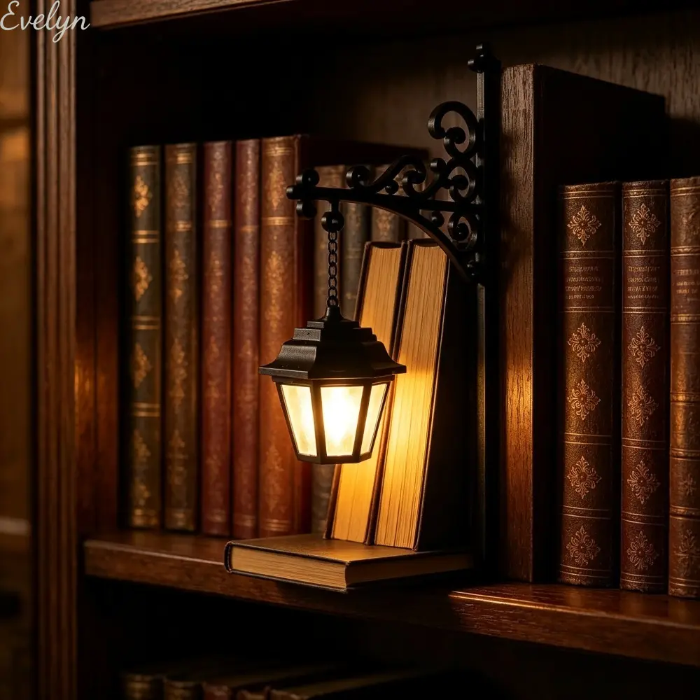 Aesthetic Book Nook Lamp, Viral Library Lantern Bookshelf Light, Vintage Fantasy Reading Decor with Warm Soft Glow, Portable Book Shelf Accent Light for BookTok, Home Library, Bedroom, Reading Corner, Unique Gift for Book Lovers & Readers