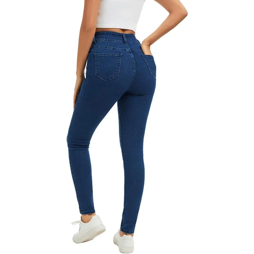 for Women Tummy Control High Waisted Stretchy Jeans Skinny Jean Leggings Denim with Pockets Trendy Casual