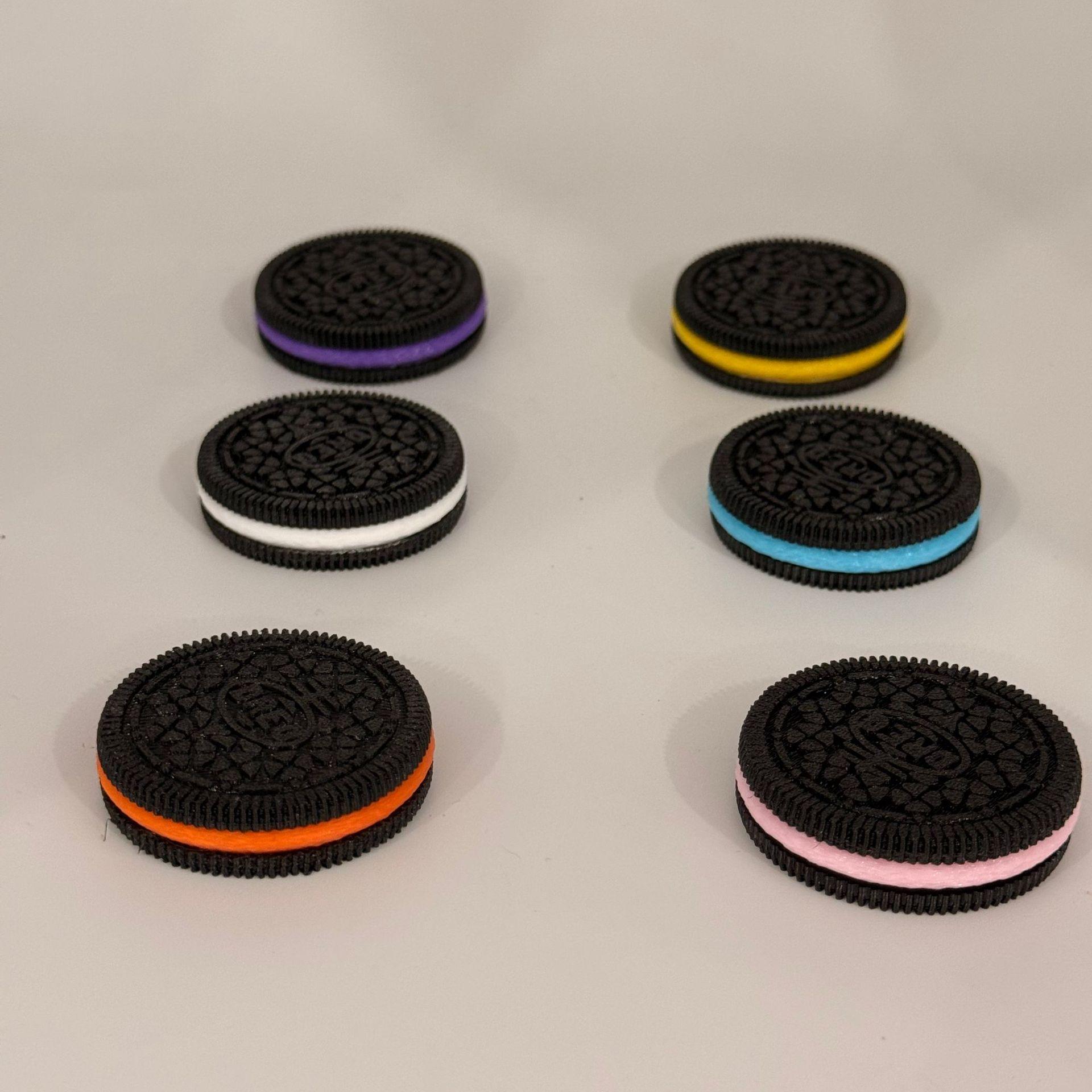 Creative Stress-Relief Fingertip Toy 3D Printed Simulation Oreo Rotating Sound Biscuit Desktop Fun Trendy Decorative Item home relief toy Gear Sensory Hypnotic