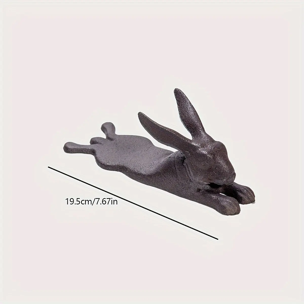 Vintage European Cast Iron Dog Door Stopper, Home Decor Rabbit Door Wedge, Suitable for Garden Courtyard Farmhouse Doors, Painted Metal Surface