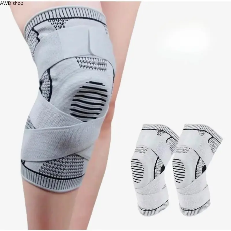 AWD   2/1 Pack Knee Compression Support Sleeves Flexible Sports Knee Braces For Men Women Running Basketball Workout Fitness Joint Pain Relief Daily Sports Accessories